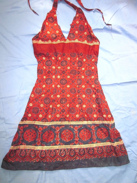 Sindhi summer dress I made out of an ajrak